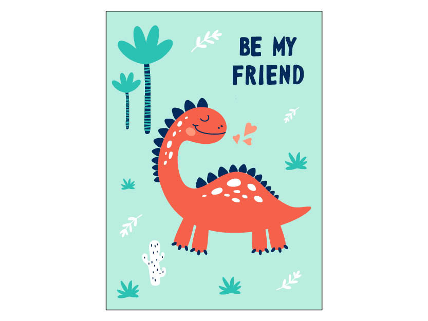 Poster - Dino "Sei mein Freund"