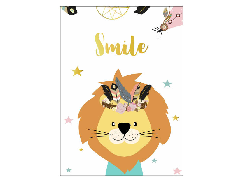 Poster - Löwe "Smile"