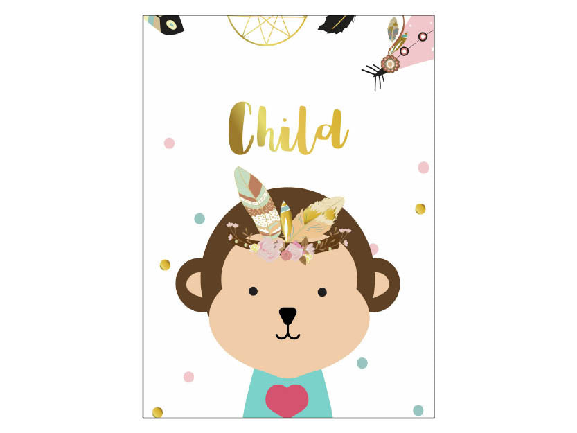 Poster - Affe "Child"