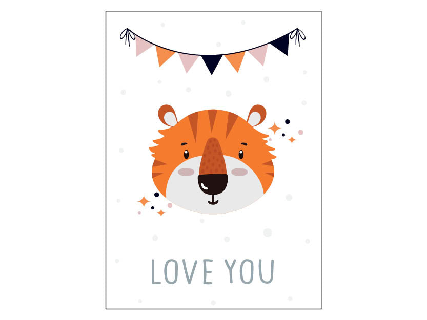 Poster - Tiger "Love you"