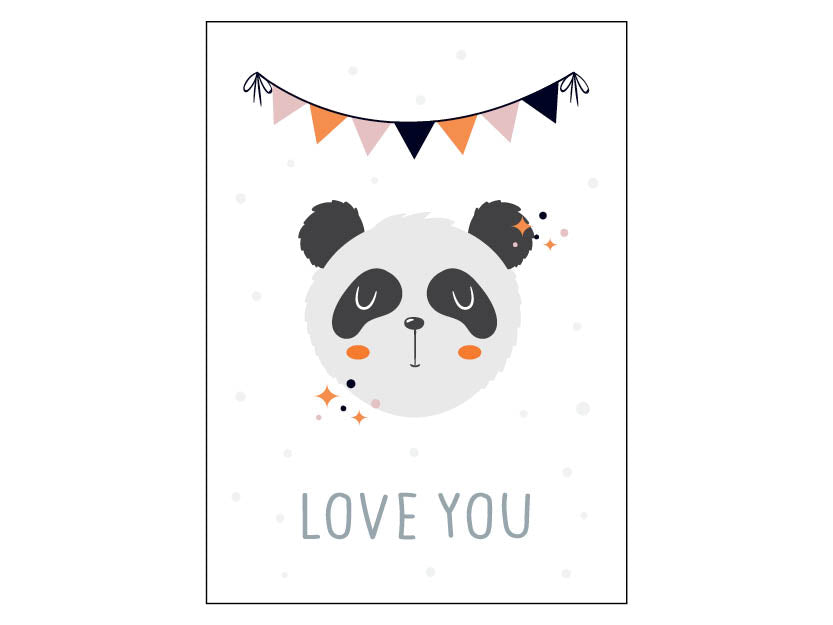 Poster - Panda "Love you"