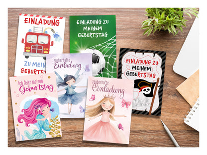 Einladungen Geburtstag Blumen Regenbogen (12 Stück)