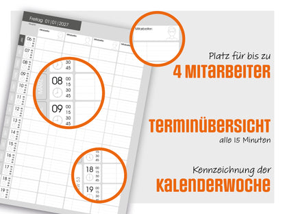 Terminplaner Kosmetik 2027 – DIN-A4-Tagesplaner für Kosmetikstudios