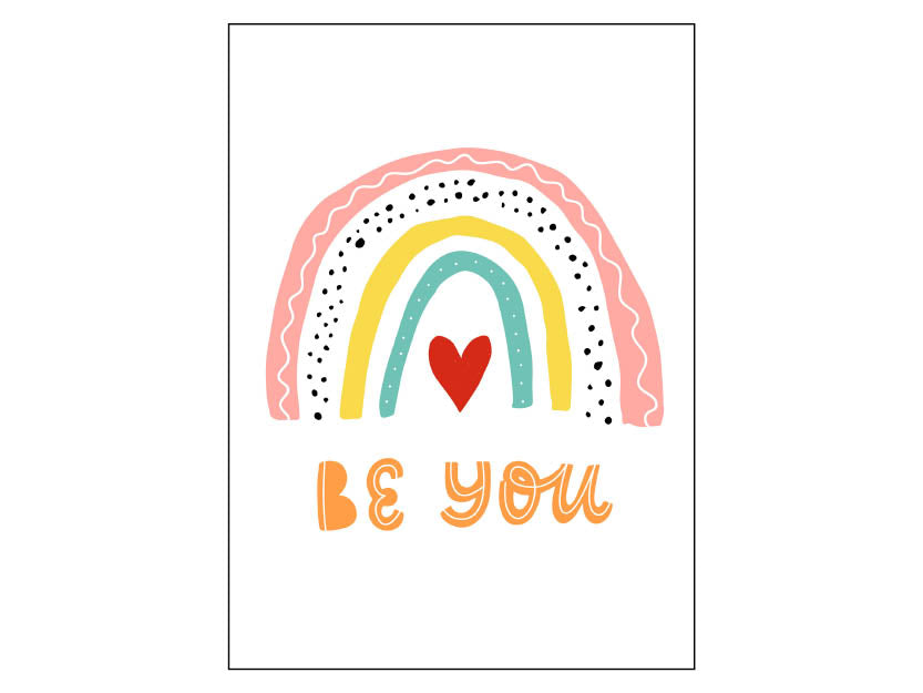 Poster - Regenbogen "Be you"