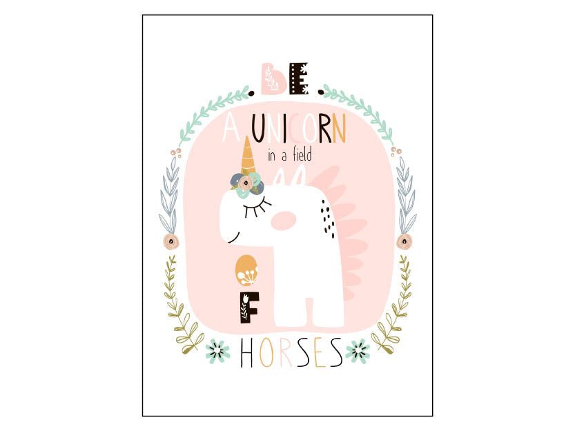 Poster - Sei ein Einhorn